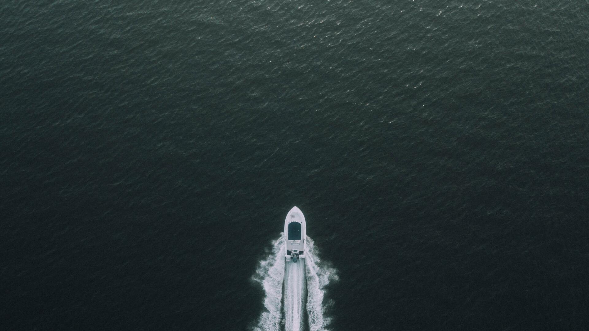 Yacht de luxe vu du ciel